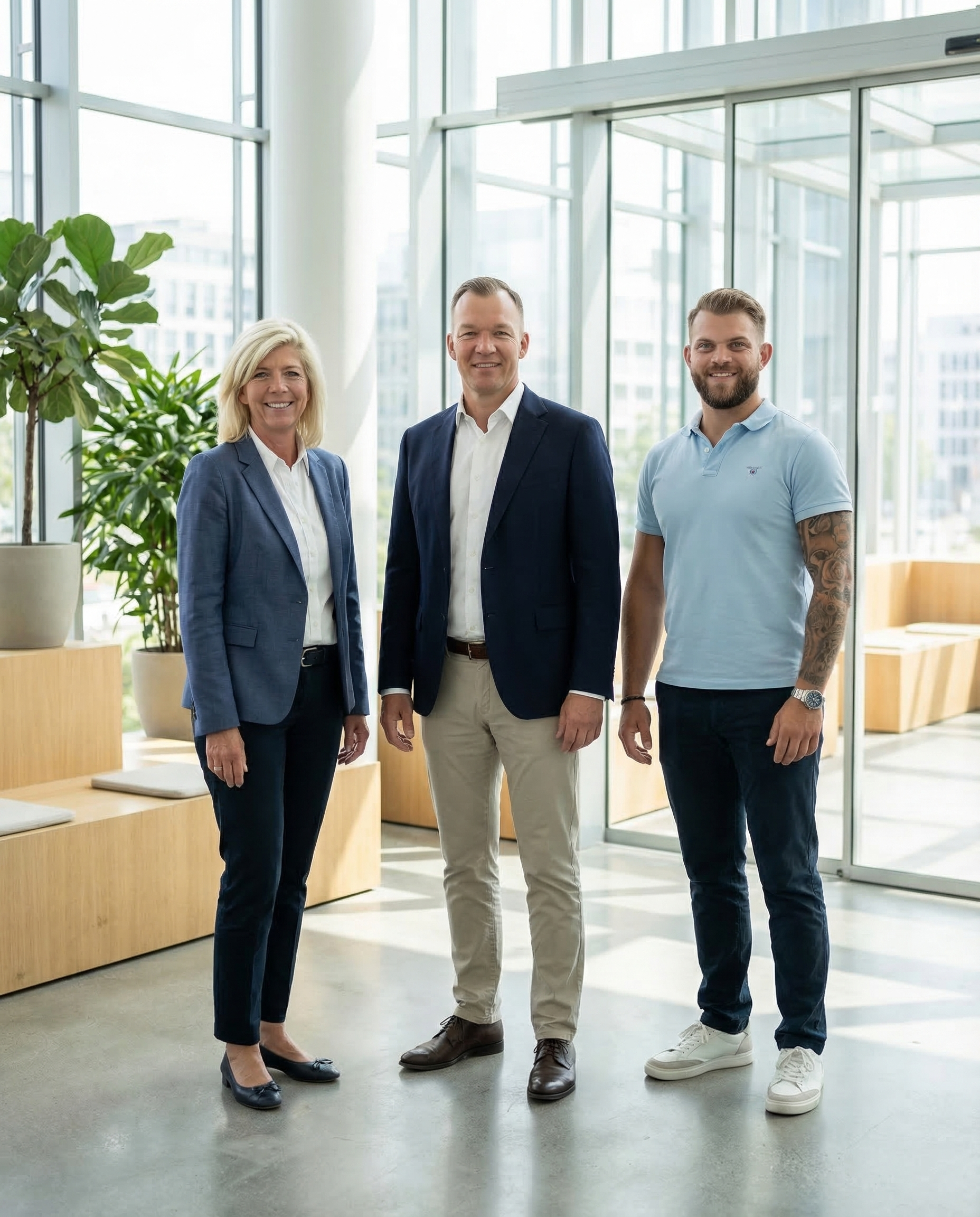 Das Team von Stiffel + Eckardt: Gabi, Nico und Alex